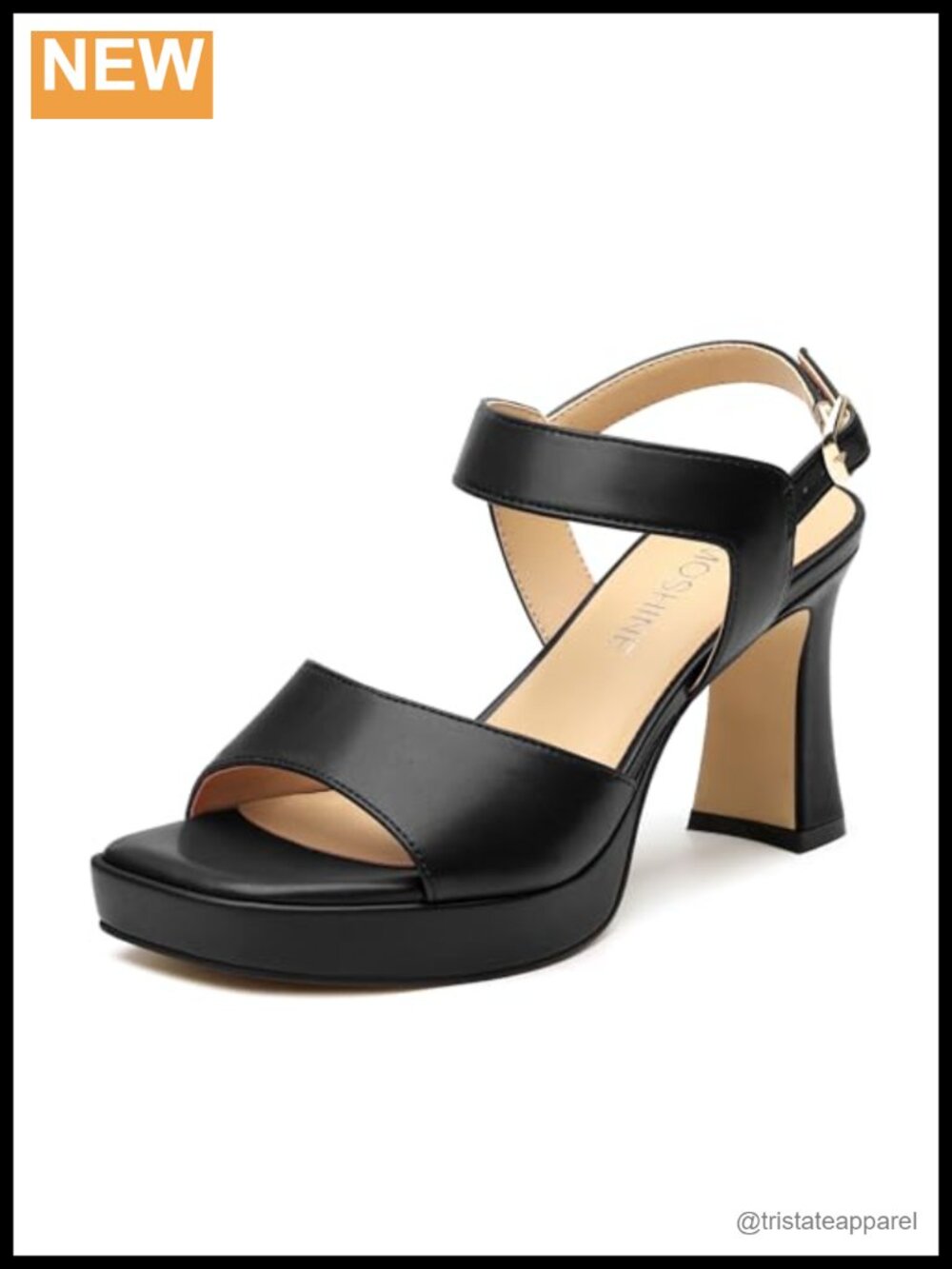 Chunky Block Heel Platform Sandals Square Open Toe Comfortable Wedding Party